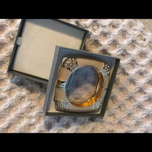 *NWT* square cream colored bangle bracelet